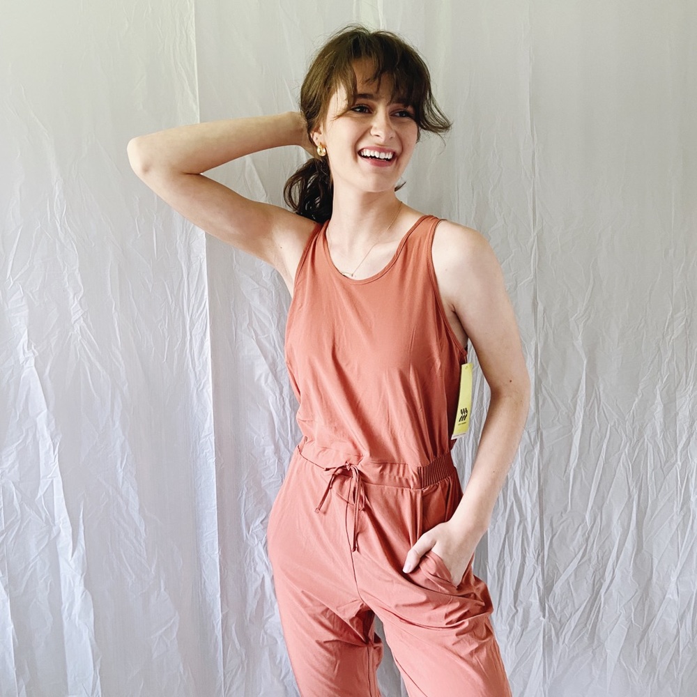 NWT All In Motion Stretch Woven Jumpsuit